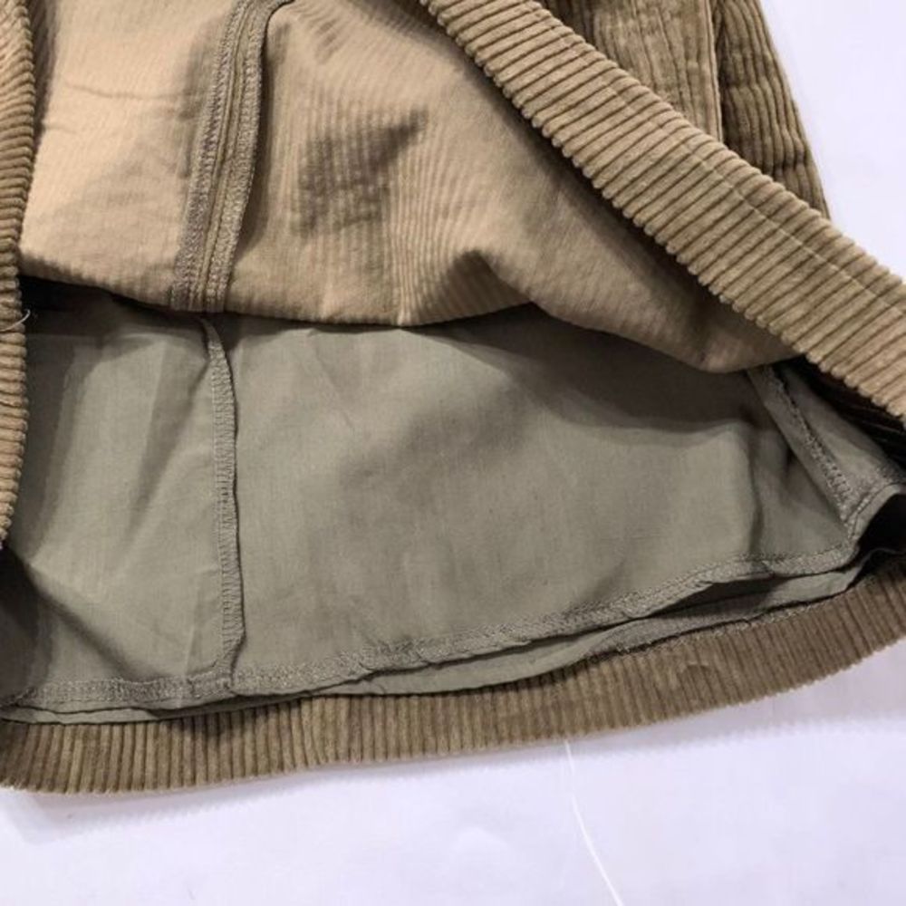 Lost + Wander XS Alicia Corduroy Mini Skirt Button Front Cotton Pockets In Olive - Picture 7 of 9